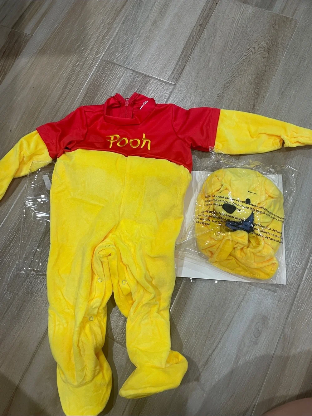 Disney Baby Winnie the Pooh Infant Costume - Yellow & Red - Picture 3 of 3